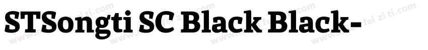 STSongti SC Black Black字体转换